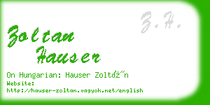 zoltan hauser business card